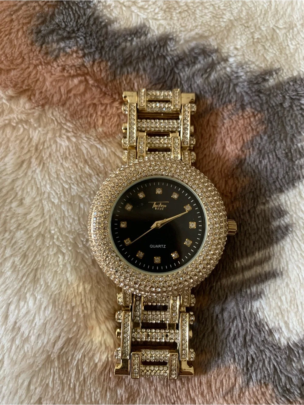 Techno pave 9109 iced watch for men's